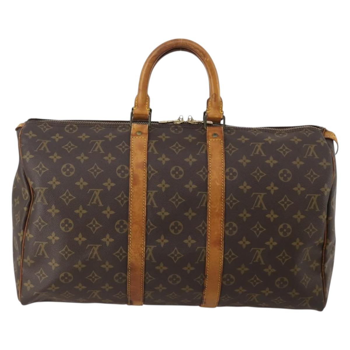 LOUIS VUITTON Monogram Keepall 45 Boston Bag M41428 LV Auth 198543