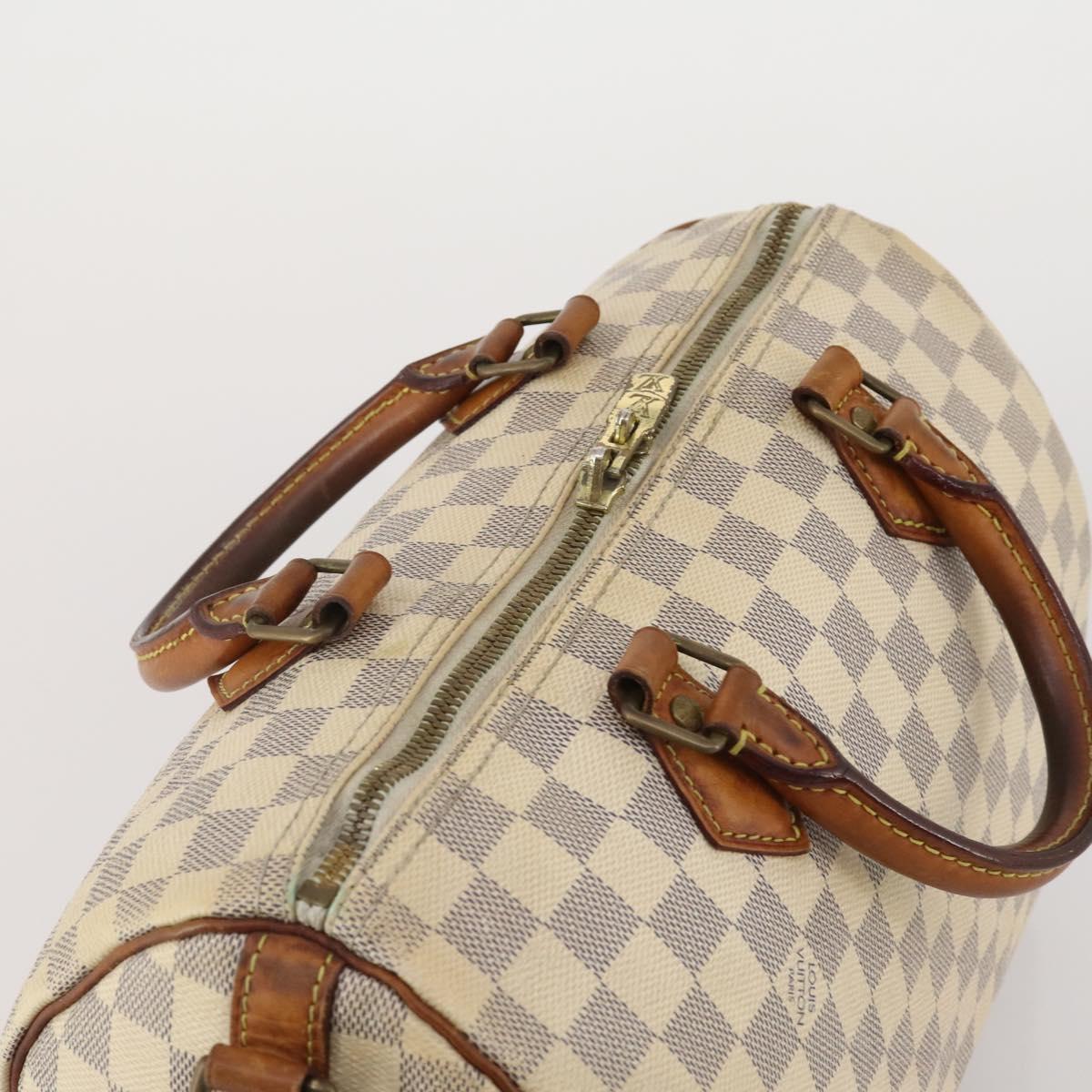 LOUIS VUITTON Damier Azur Speedy Bandouliere 30 Bag 2way N41052 LV Auth 198546