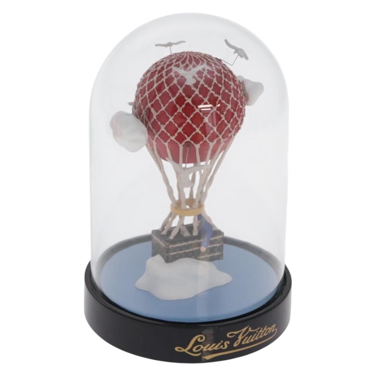 LOUIS VUITTON Balloon Snow Globe Glass VIP Only Clear Red LV Auth 198549A