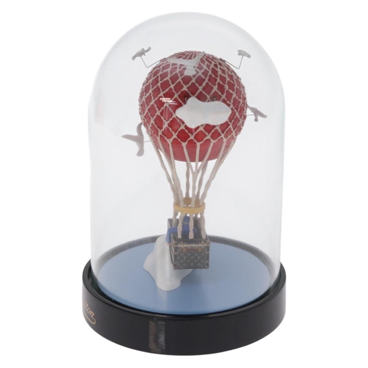 LOUIS VUITTON Balloon Snow Globe Glass VIP Only Clear Red LV Auth 198549A