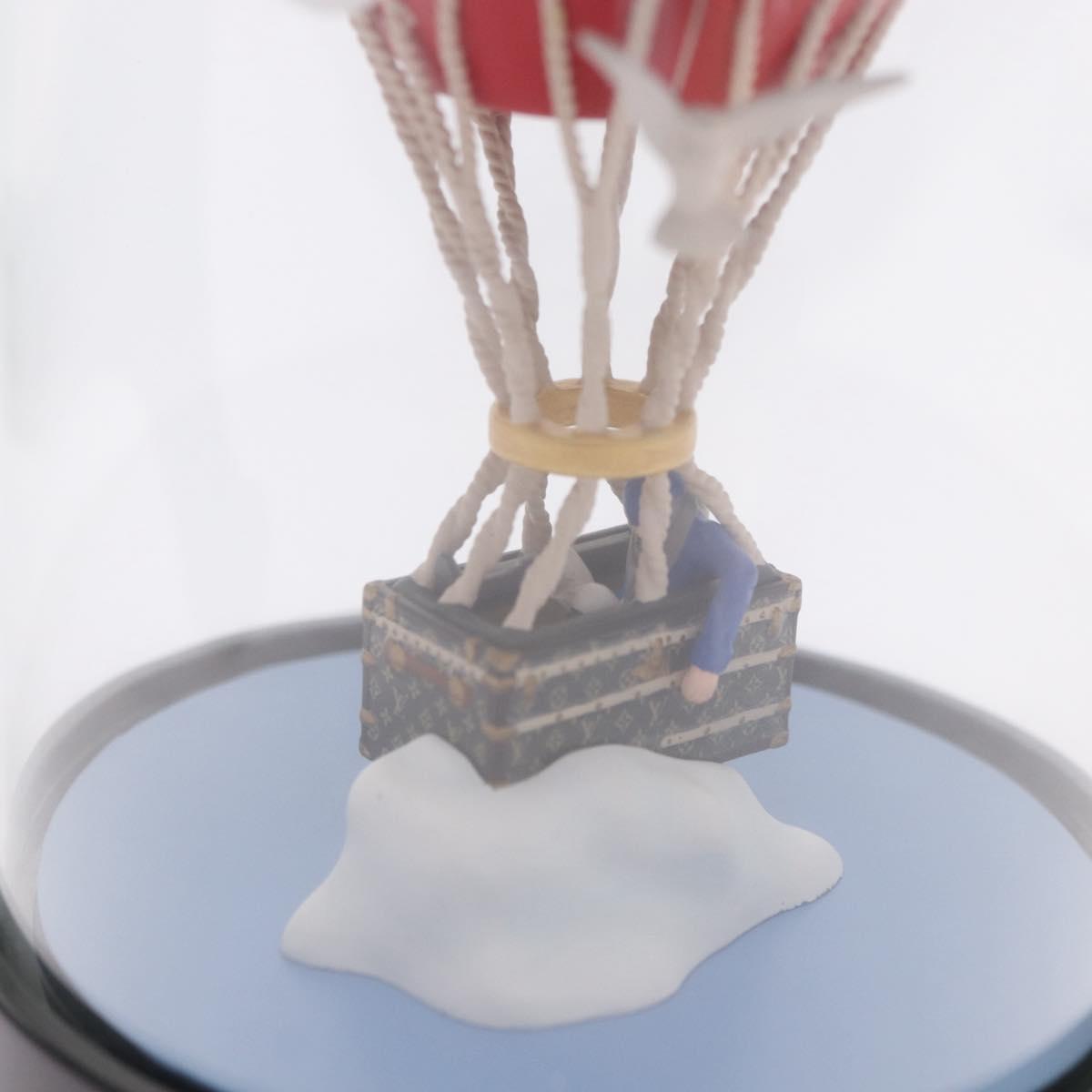 LOUIS VUITTON Balloon Snow Globe Glass VIP Only Clear Red LV Auth 198549A
