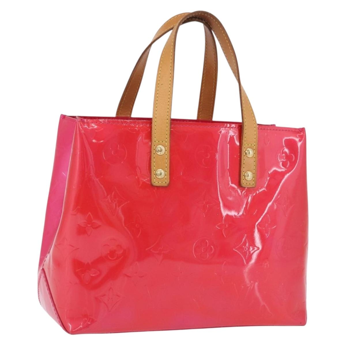 LOUIS VUITTON Monogram Vernis Reade PM Hand Bag Fuchsia Pink M91221 Auth 198550A