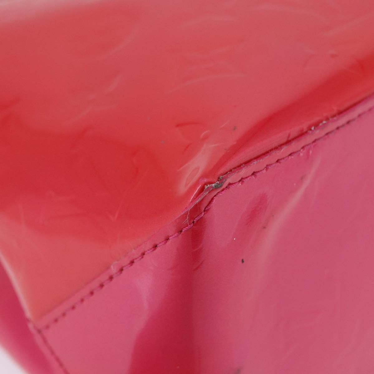 LOUIS VUITTON Monogram Vernis Reade PM Hand Bag Fuchsia Pink M91221 Auth 198550A
