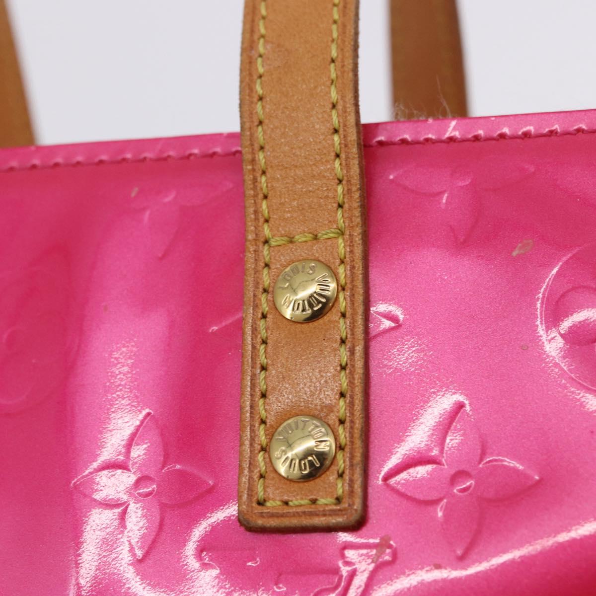 LOUIS VUITTON Monogram Vernis Reade PM Hand Bag Fuchsia Pink M91221 Auth 198550A