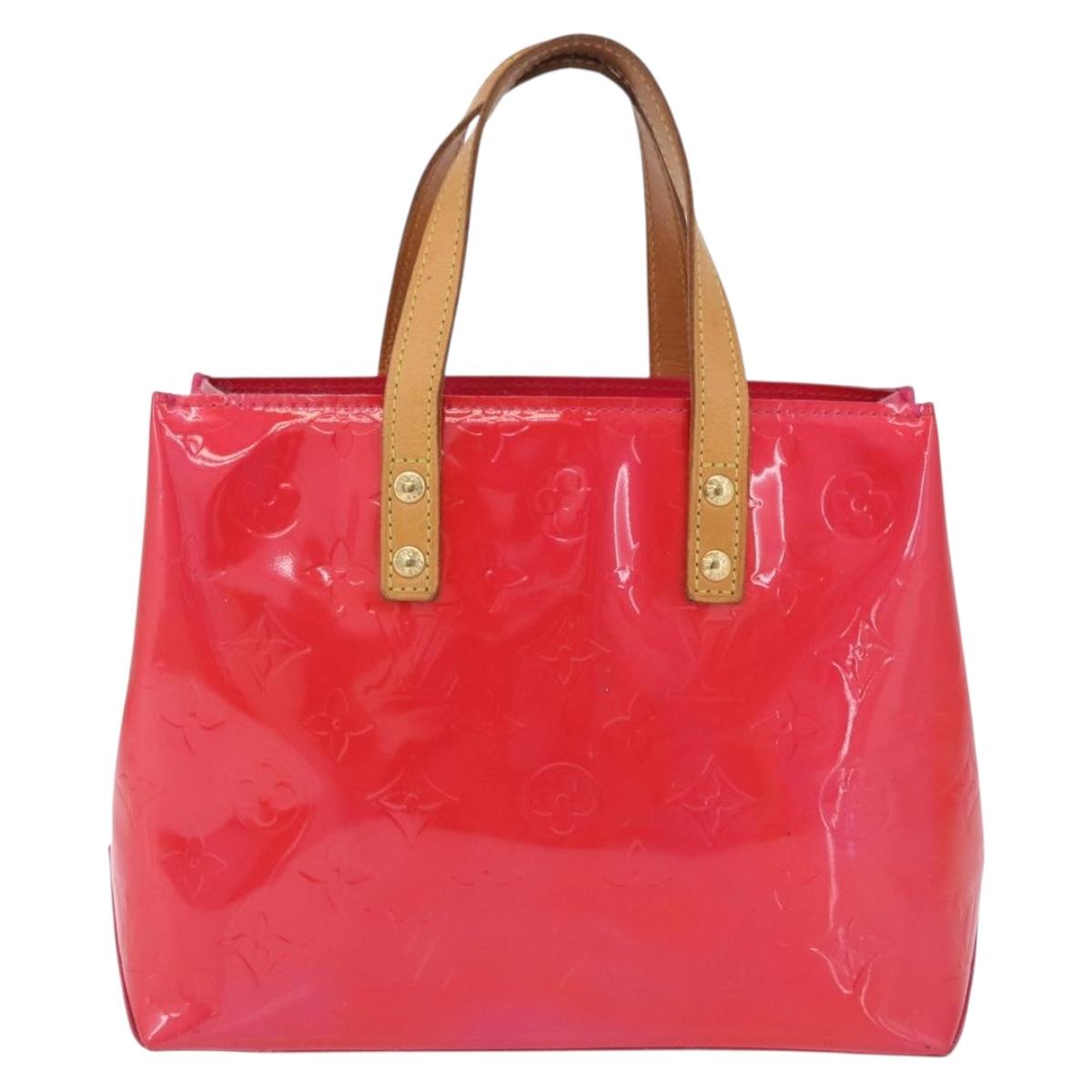 LOUIS VUITTON Monogram Vernis Reade PM Hand Bag Fuchsia Pink M91221 Auth 198550A