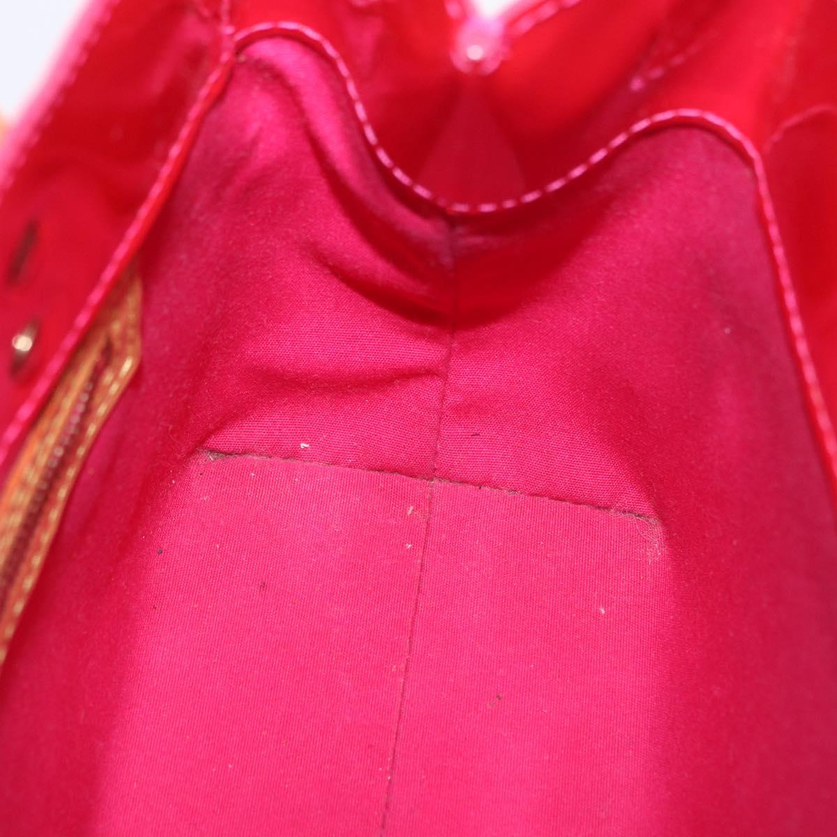 LOUIS VUITTON Monogram Vernis Reade PM Hand Bag Fuchsia Pink M91221 Auth 198550A