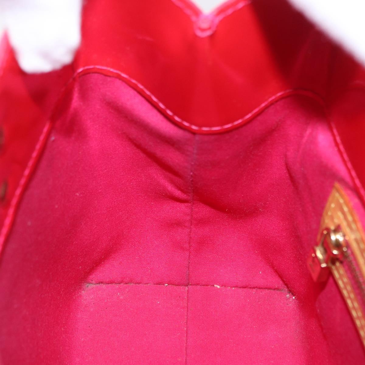 LOUIS VUITTON Monogram Vernis Reade PM Hand Bag Fuchsia Pink M91221 Auth 198550A
