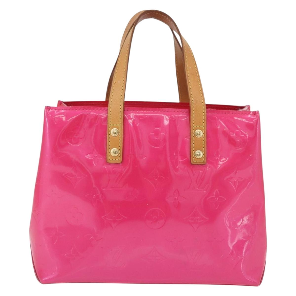 LOUIS VUITTON Monogram Vernis Reade PM Hand Bag Fuchsia Pink M91221 Auth 198550A