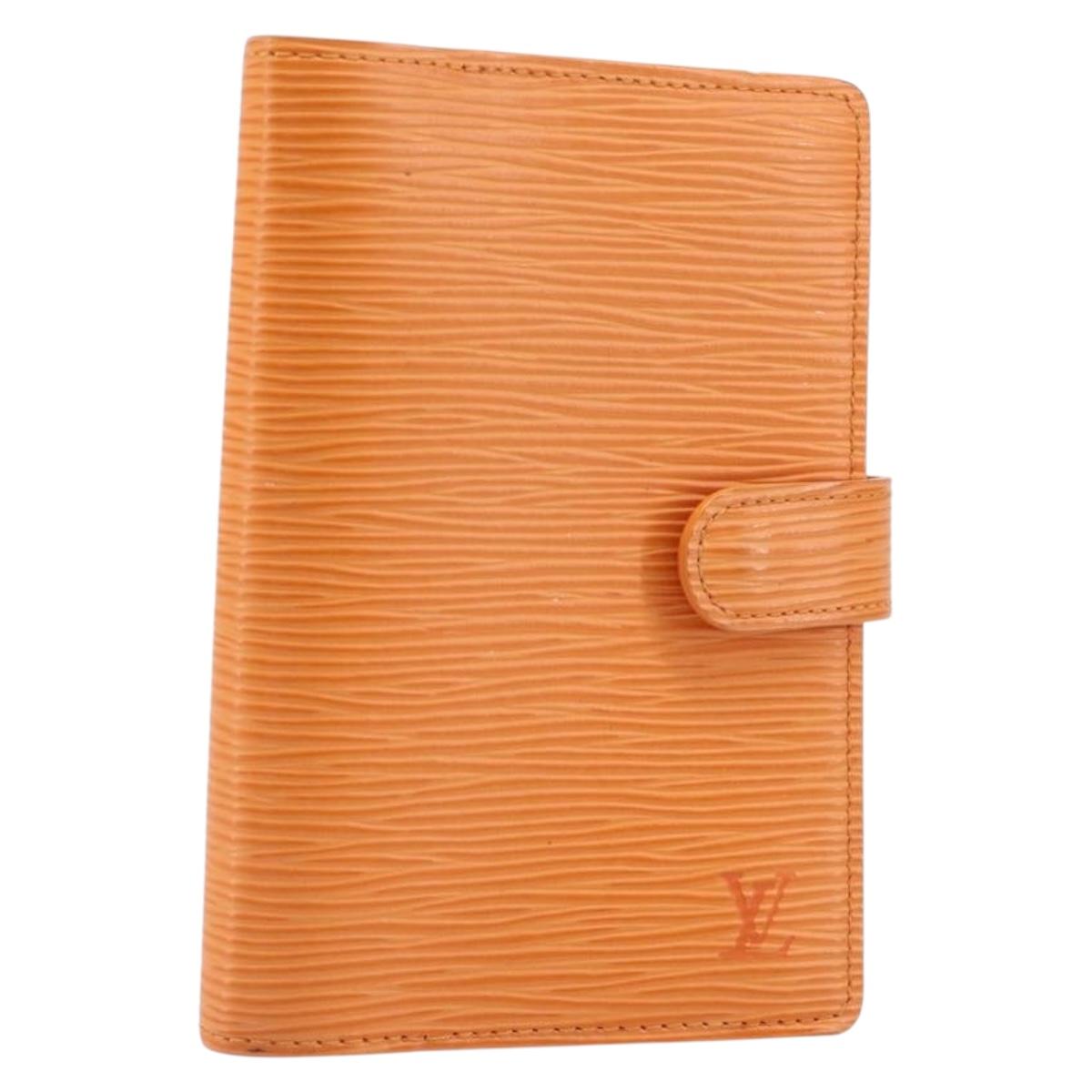 LOUIS VUITTON Epi Agenda PM Day Planner Cover Orange R2005H LV Auth 198554A
