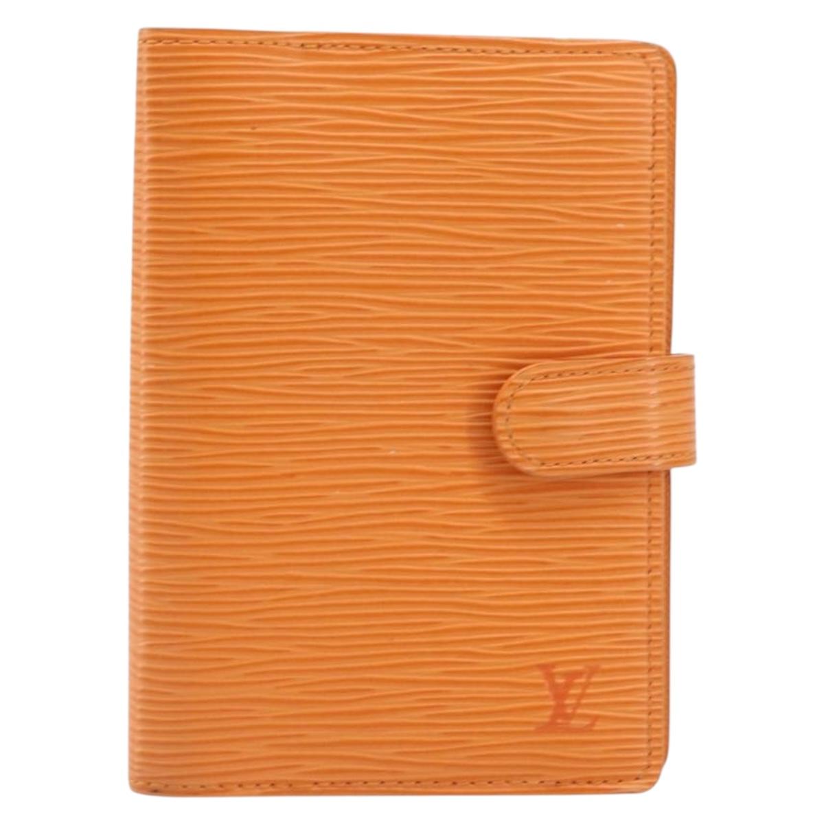 LOUIS VUITTON Epi Agenda PM Day Planner Cover Orange R2005H LV Auth 198554A