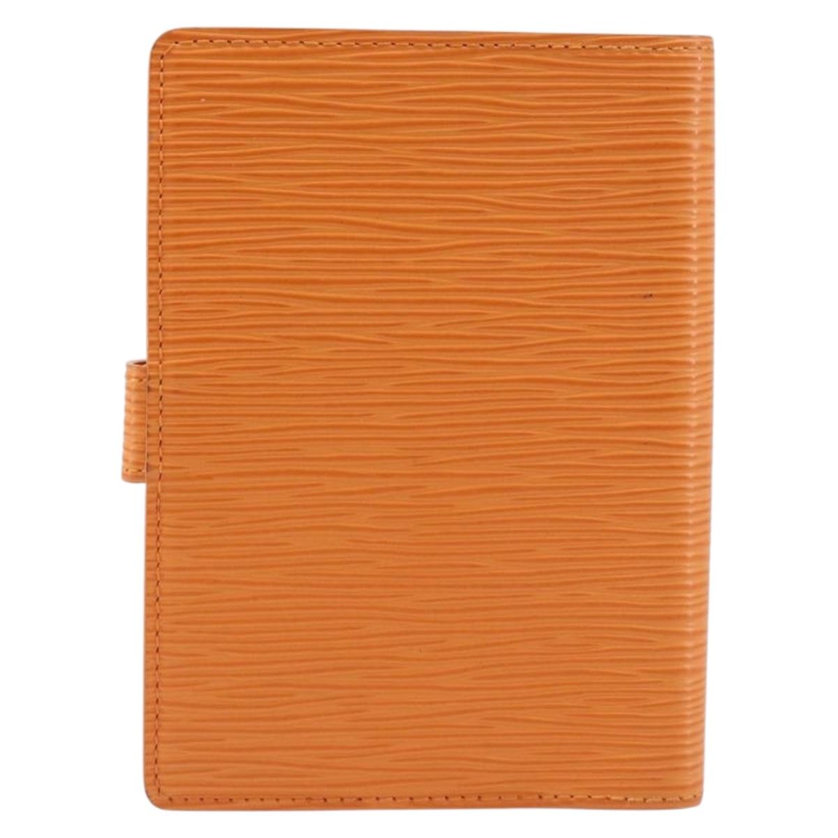 LOUIS VUITTON Epi Agenda PM Day Planner Cover Orange R2005H LV Auth 198554A