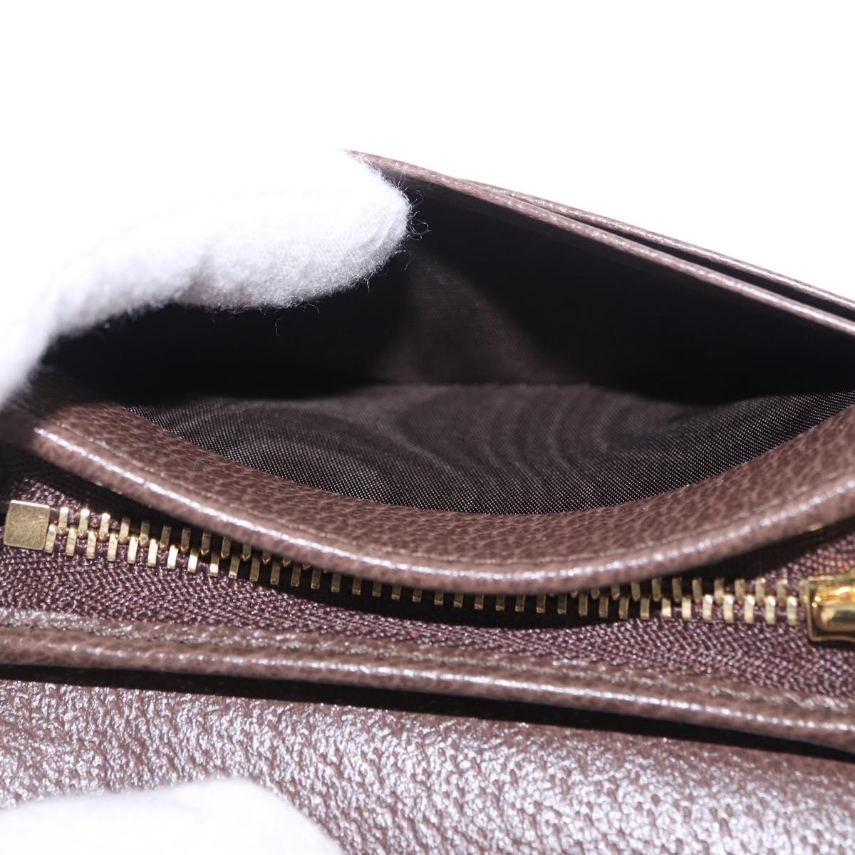 GUCCI BNF GG Supreme Compact Wallet PVC Leather Beige Yellow 701009 Auth 198557M