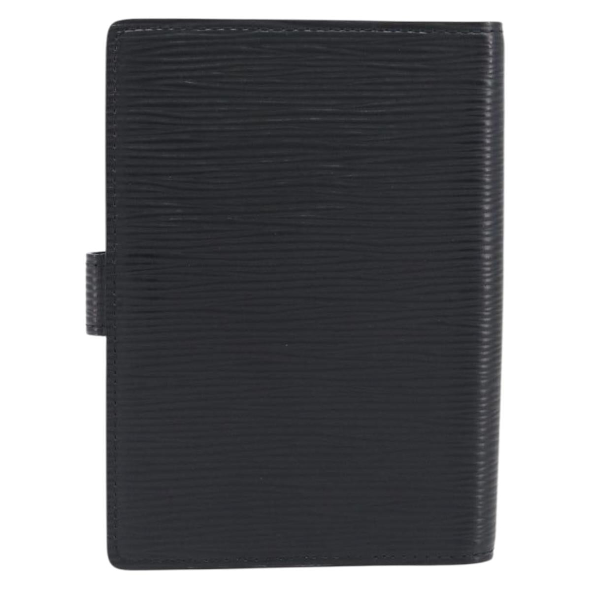 LOUIS VUITTON Epi Agenda PM Day Planner Cover Black R20052 LV Auth 198564A