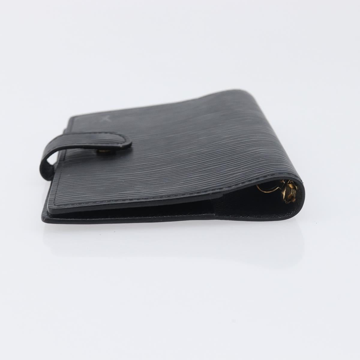 LOUIS VUITTON Epi Agenda PM Day Planner Cover Black R20052 LV Auth 198564A
