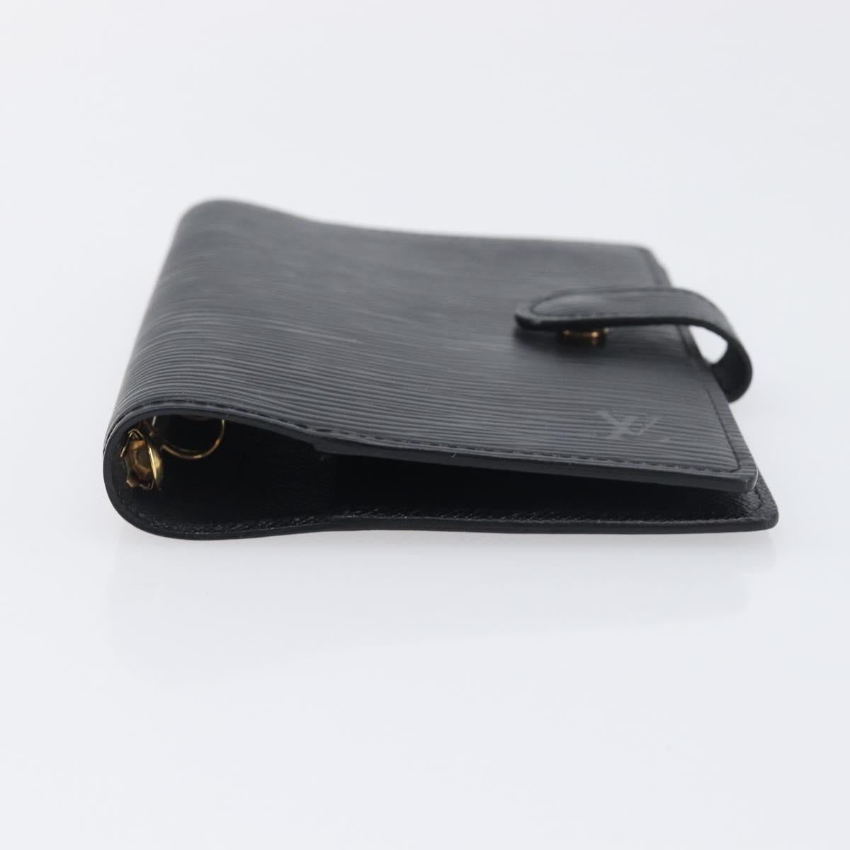 LOUIS VUITTON Epi Agenda PM Day Planner Cover Black R20052 LV Auth 198564A