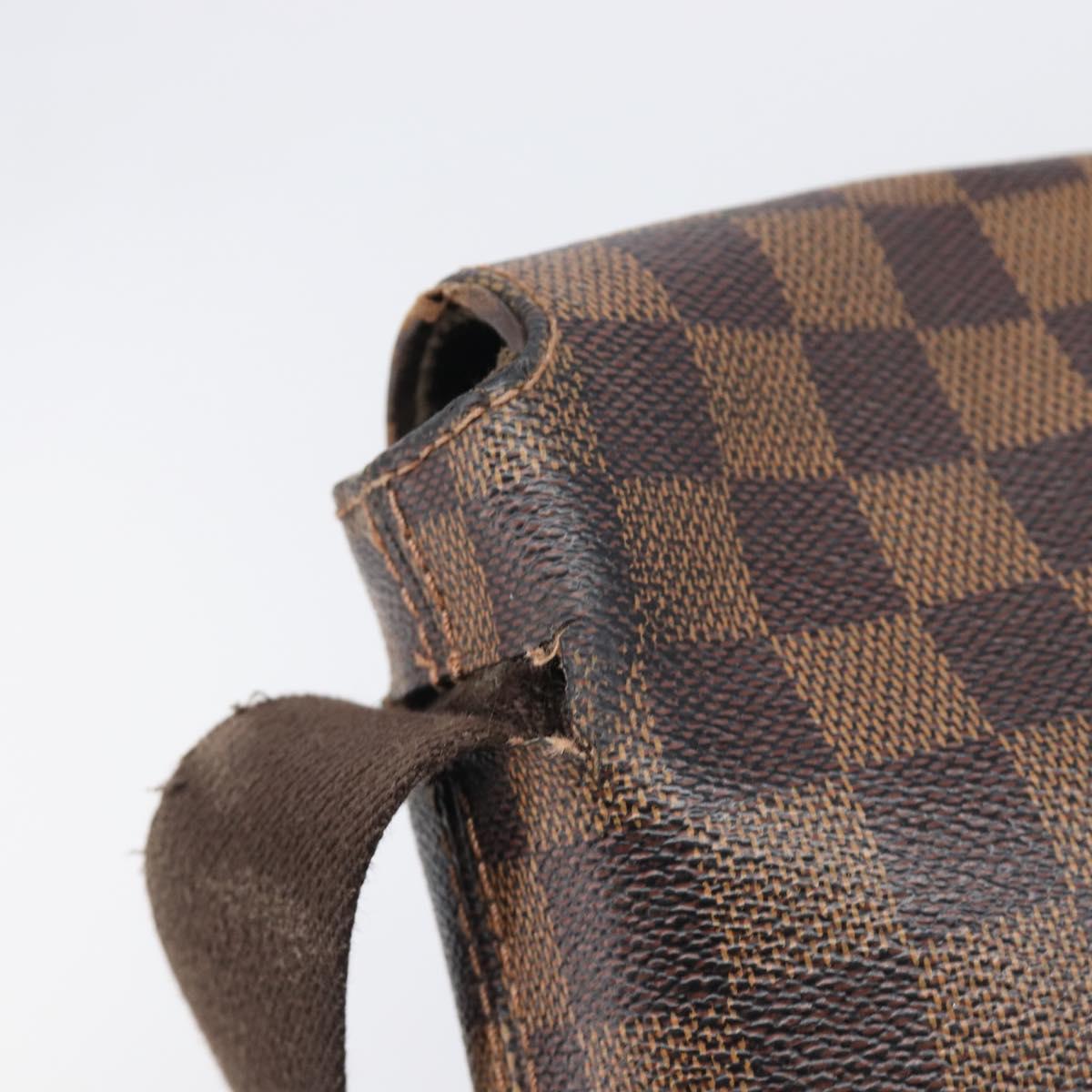 LOUIS VUITTON Damier Ebene Brooklyn PM Shoulder Bag N51210 LV Auth 198568
