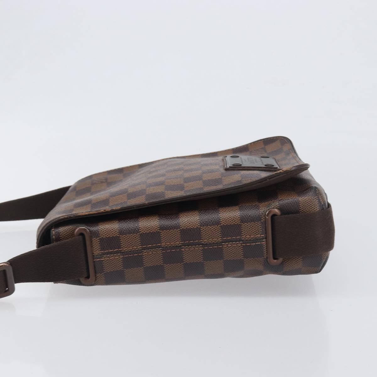 LOUIS VUITTON Damier Ebene Brooklyn PM Shoulder Bag N51210 LV Auth 198568