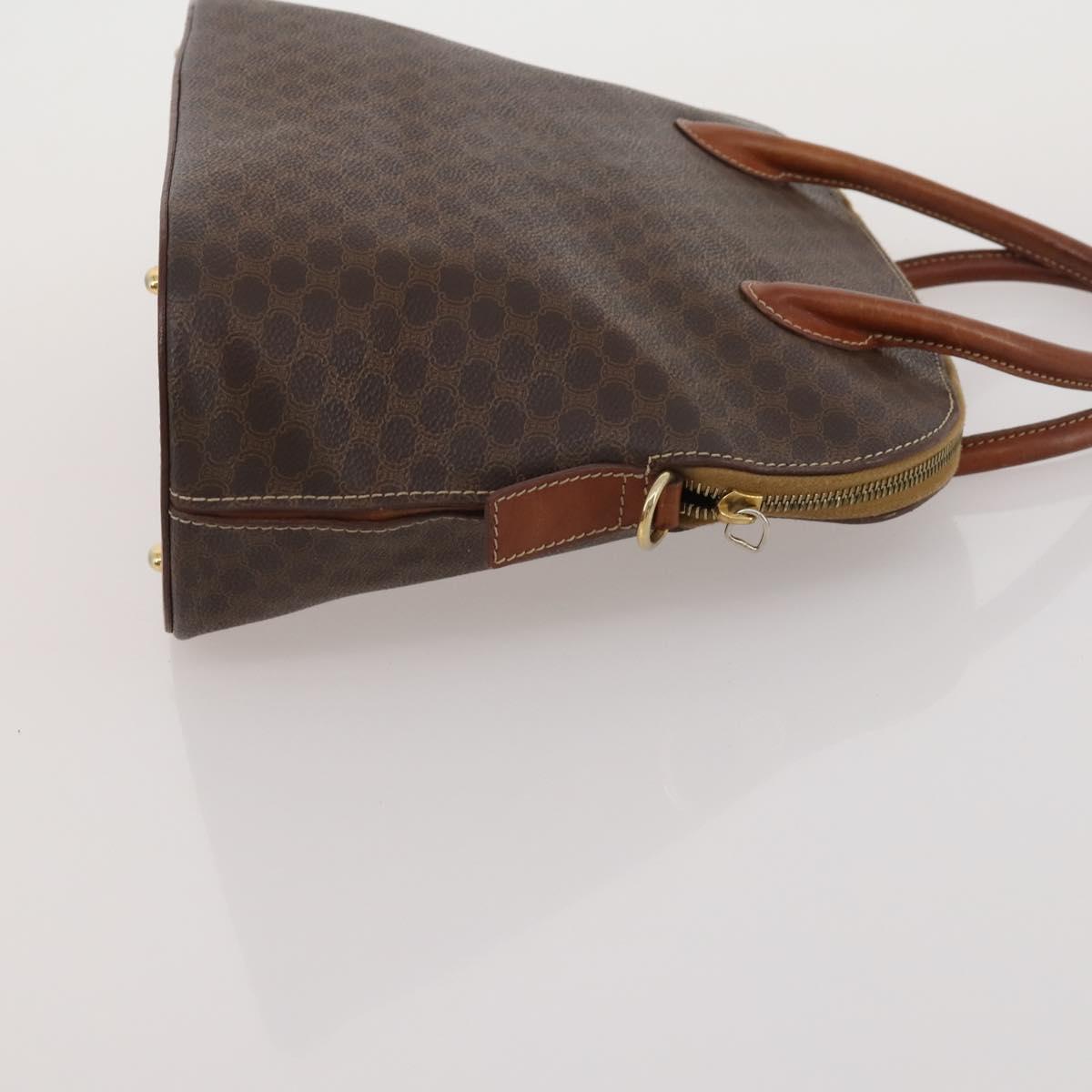 CELINE Macadam Canvas Shoulder Bag PVC Leather 3 Set Brown Beige Auth 198572