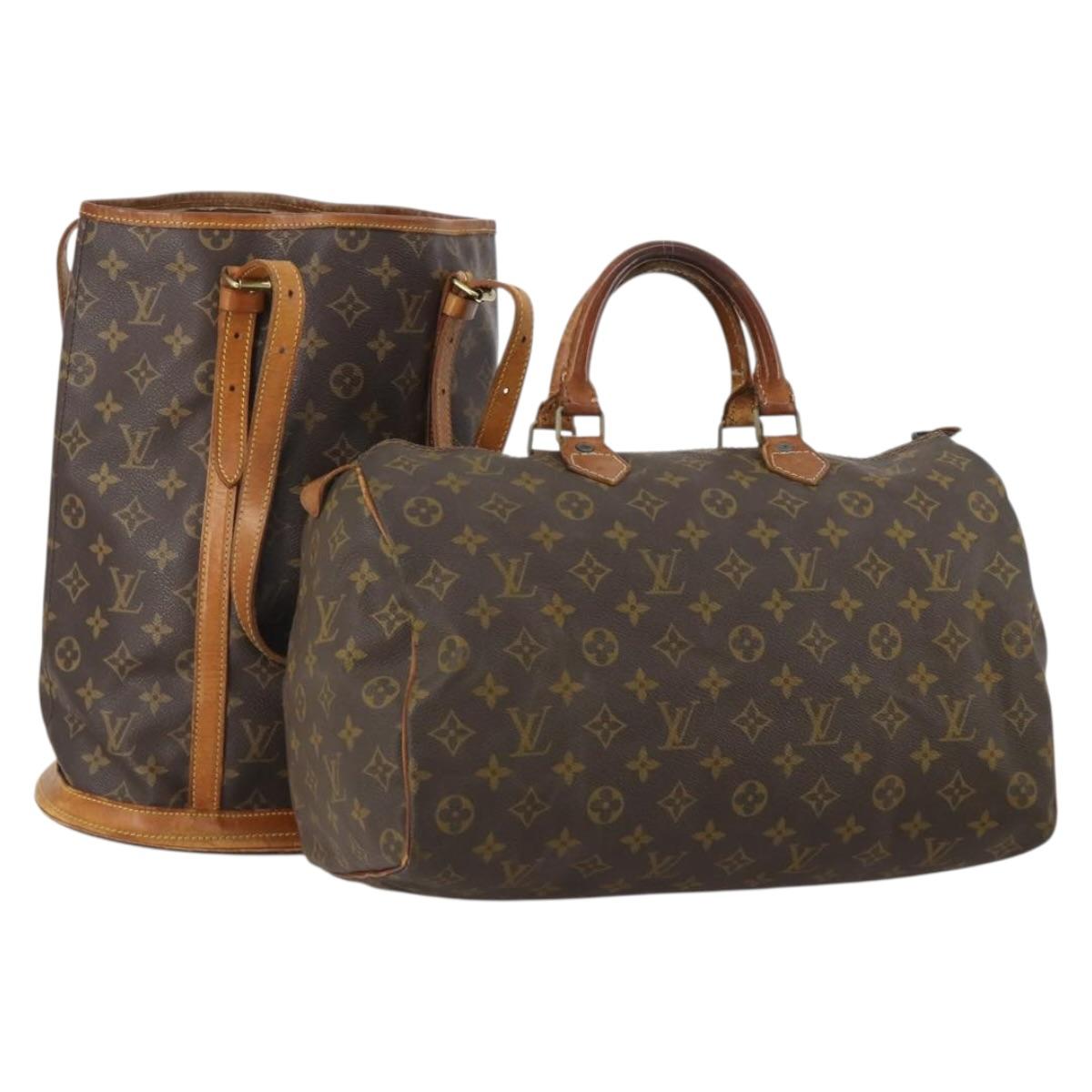 LOUIS VUITTON Monogram Hand Bag 2 Set LV Auth 198573