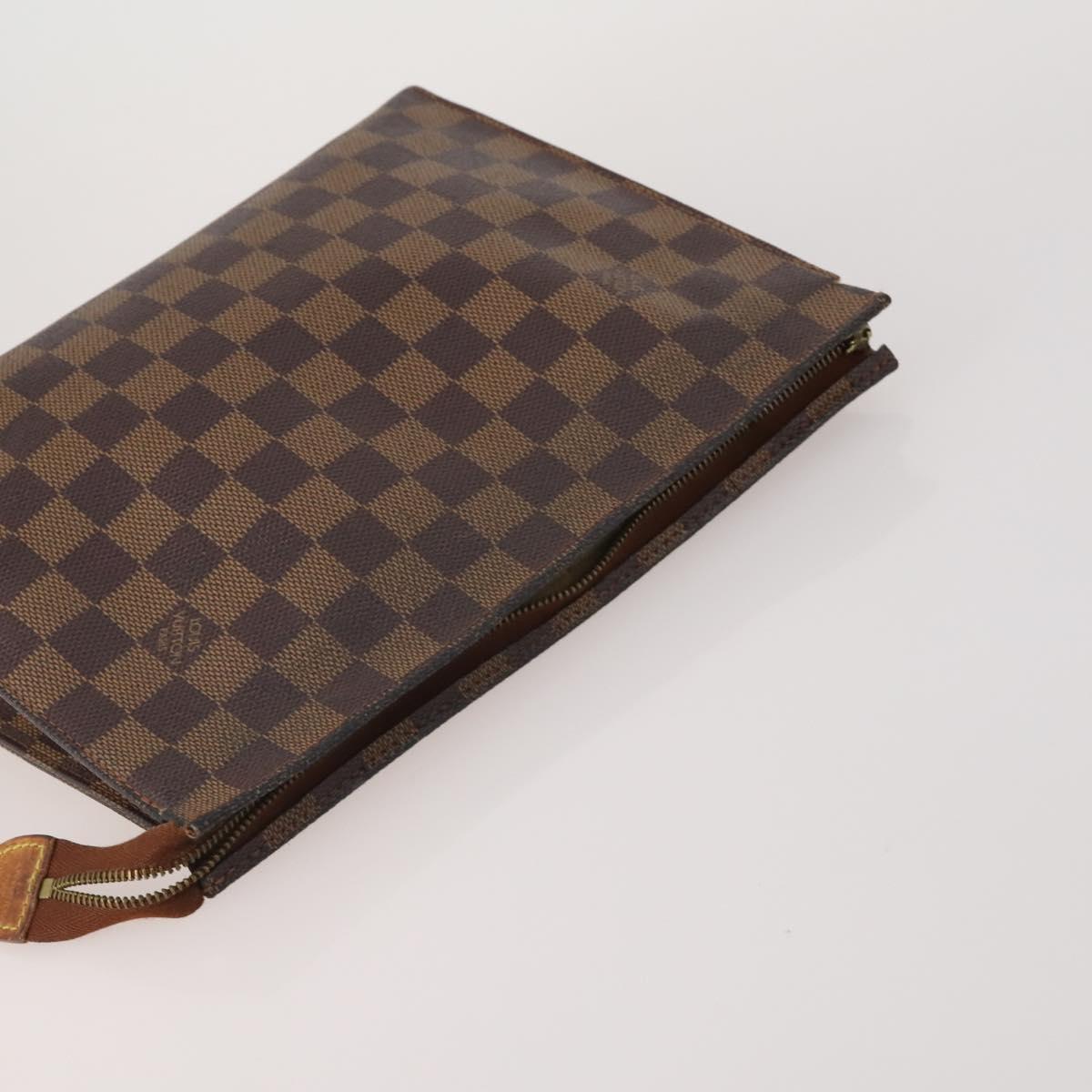 LOUIS VUITTON Monogram Damier Ebene Clutch Bag 5 Set LV Auth 198575