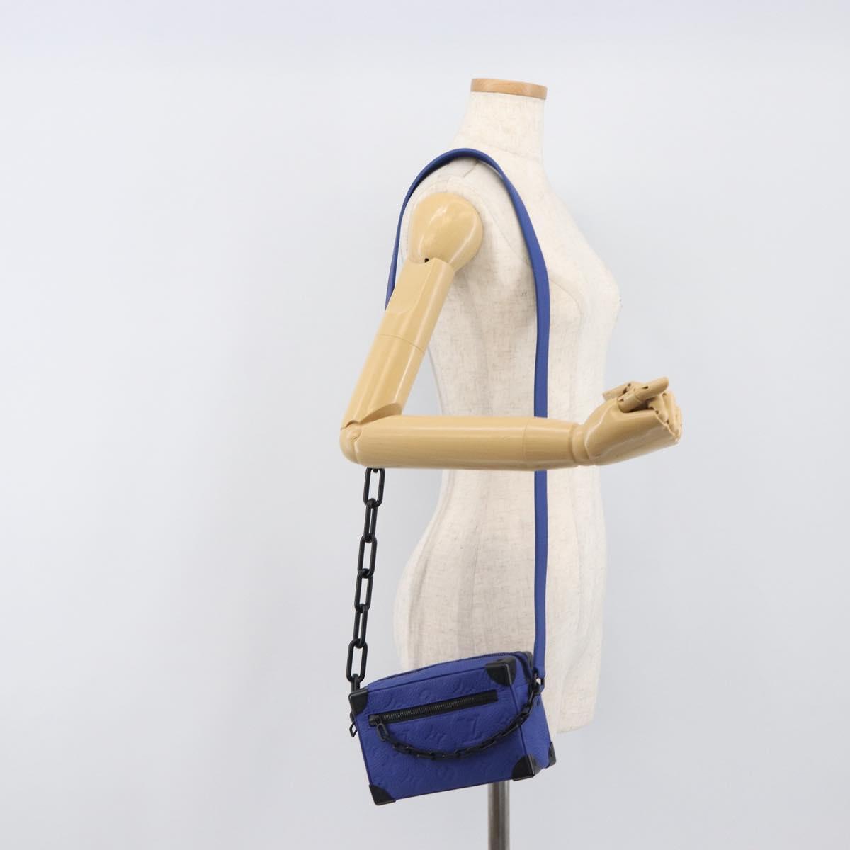 LOUIS VUITTON Monogram Taurillon Clemence Mini Soft Trunk M82558 Auth 198603SAM