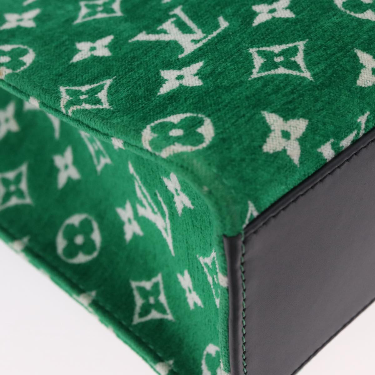 LOUIS VUITTON Monogram Jacquard Velvet On the Go PM Green M46216 Auth 198605M