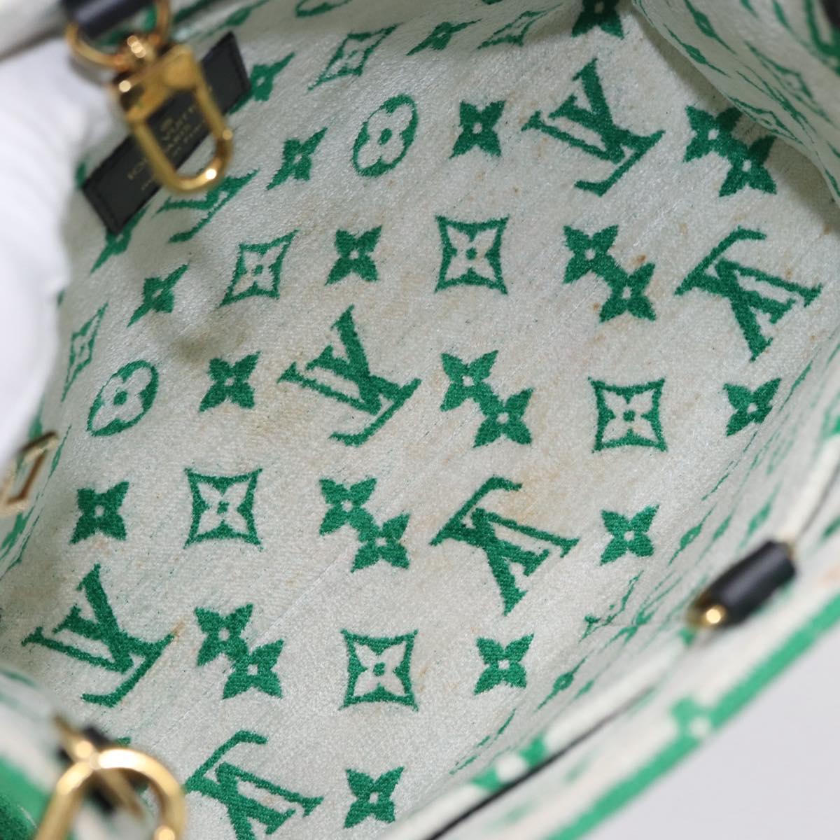 LOUIS VUITTON Monogram Jacquard Velvet On the Go PM Green M46216 Auth 198605M