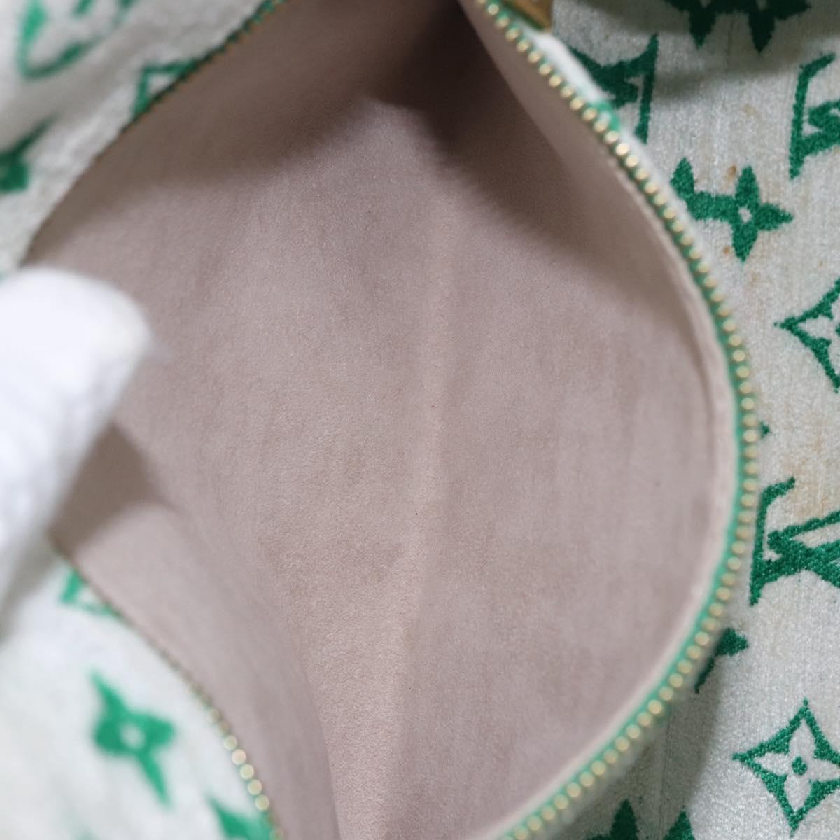 LOUIS VUITTON Monogram Jacquard Velvet On the Go PM Green M46216 Auth 198605M