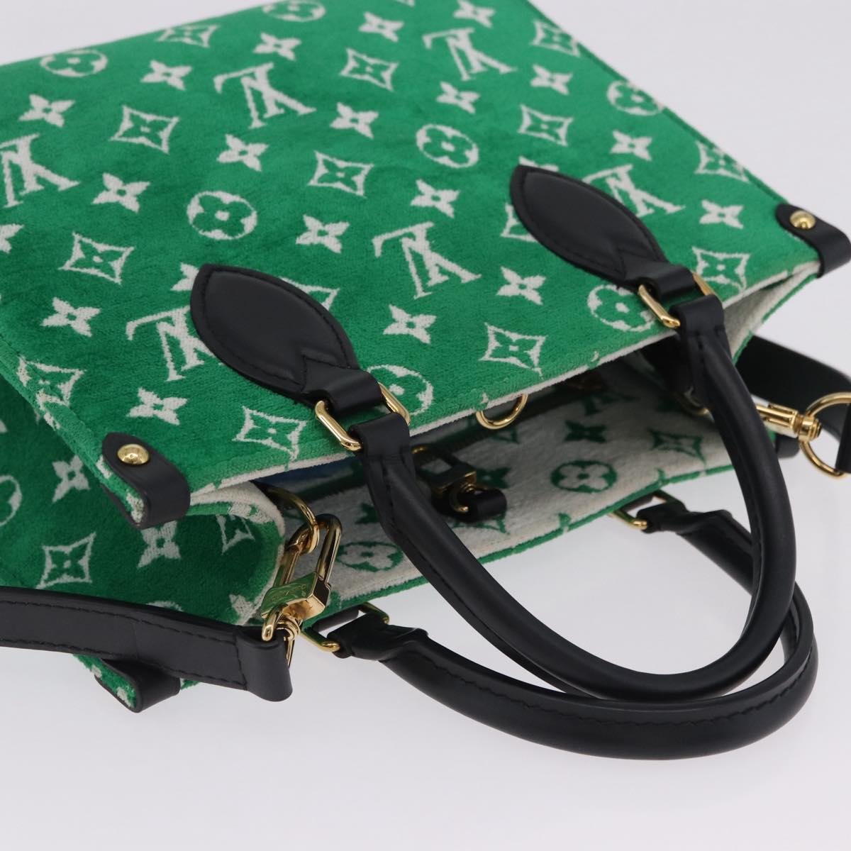 LOUIS VUITTON Monogram Jacquard Velvet On the Go PM Green M46216 Auth 198605M