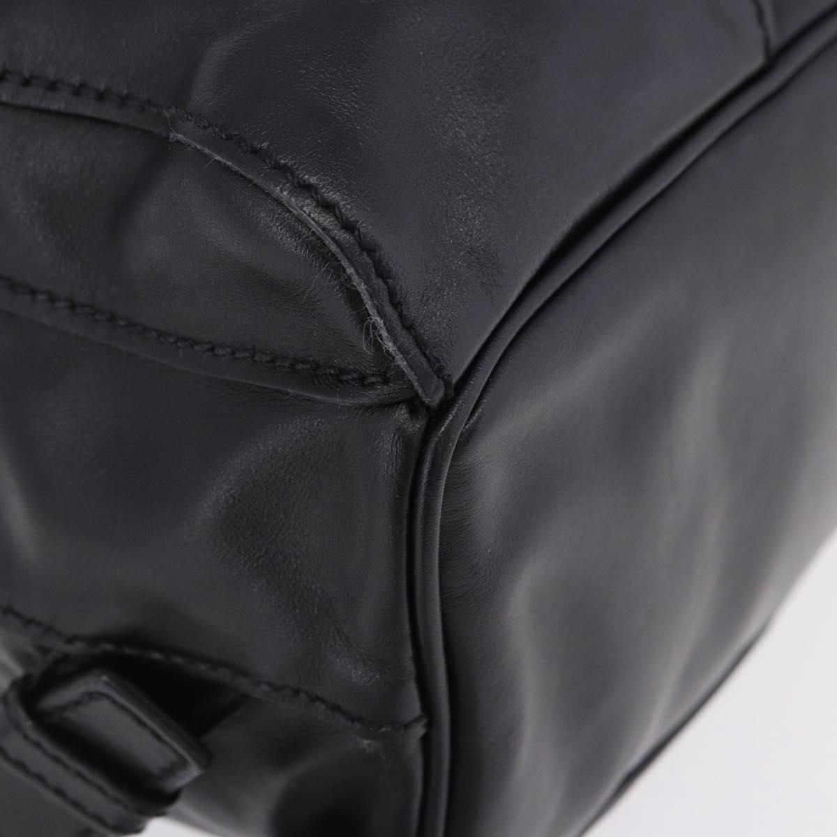 PRADA Backpack Leather Black Silver 1BZ677 Auth 198608V
