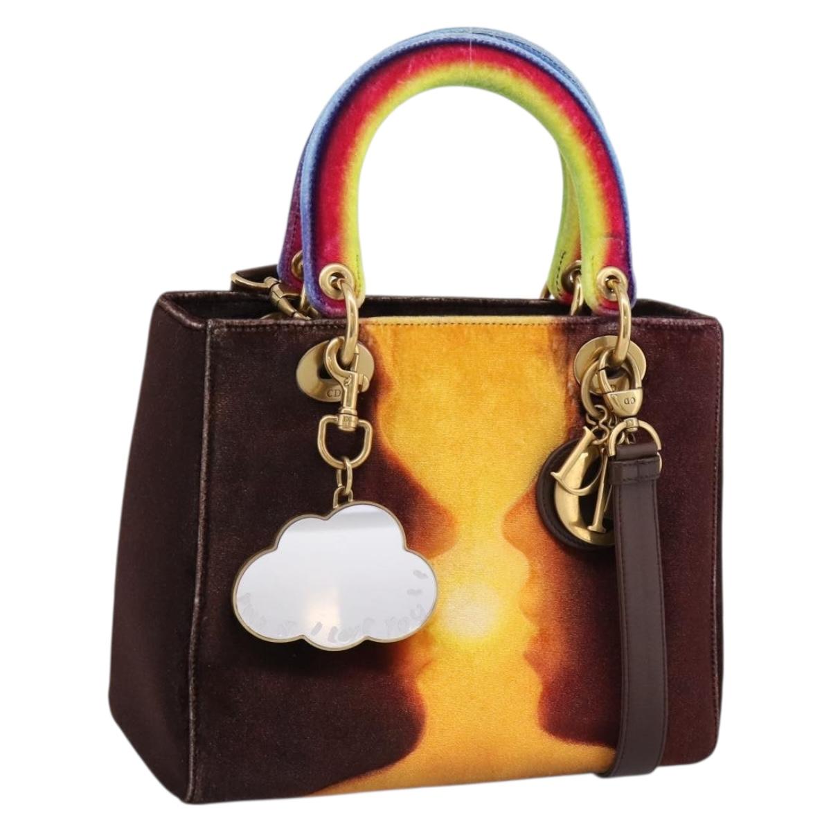 Christian Dior Lady Dior Ladyart x Friedrich Knass Bag Velvet 2way Auth 198612SM