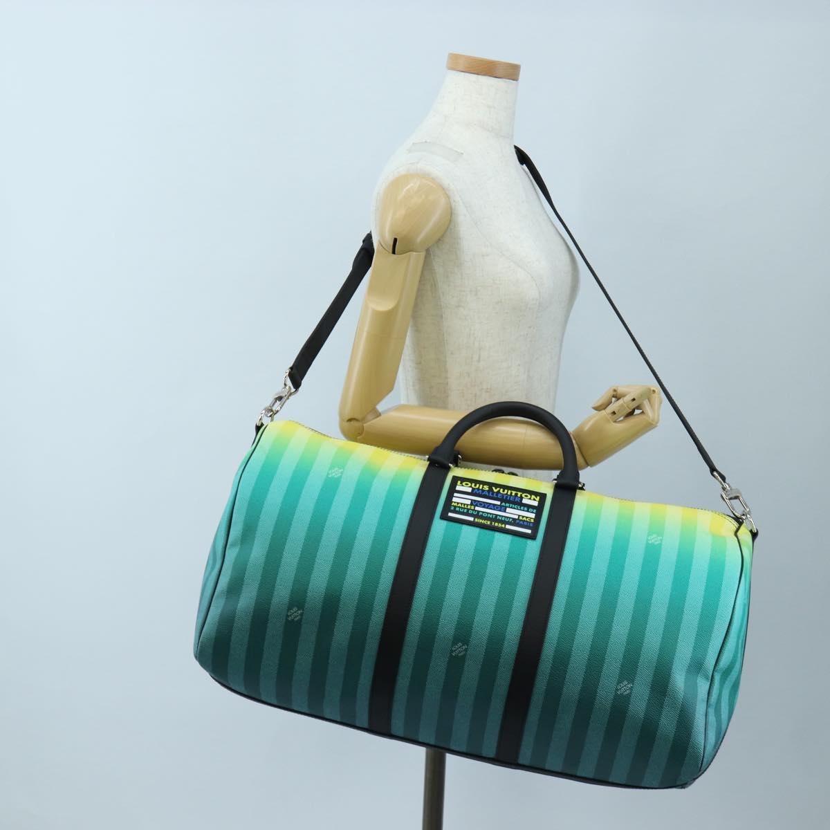 LOUIS VUITTON Damier Stripe Gradation Keepall Bandouliere 50 Auth 198613SM