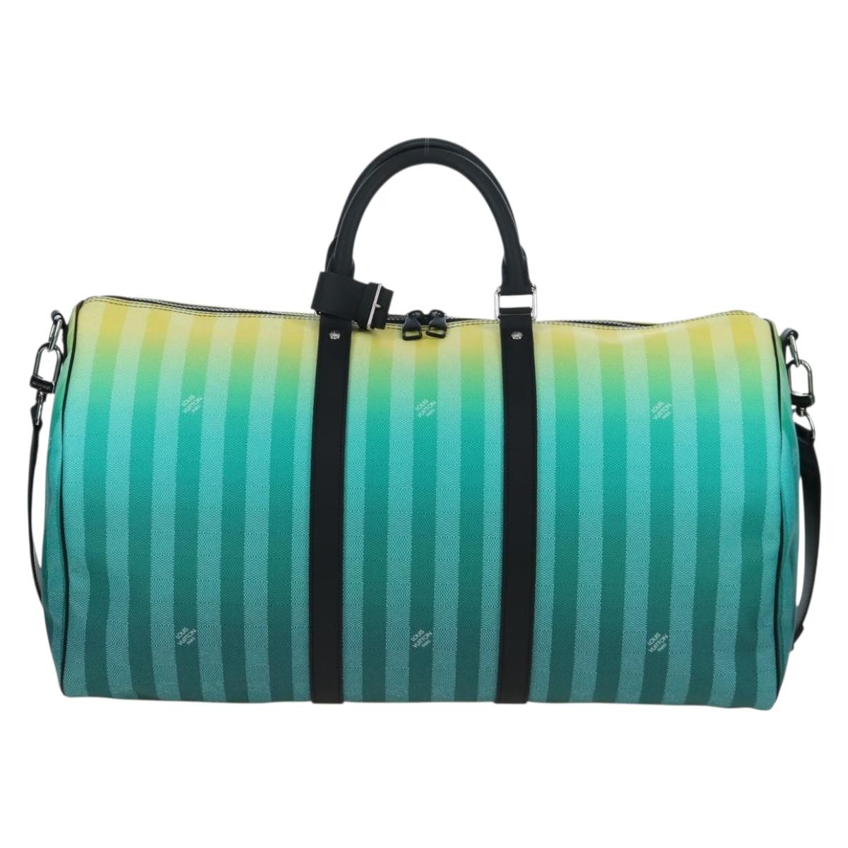 LOUIS VUITTON Damier Stripe Gradation Keepall Bandouliere 50 Auth 198613SM