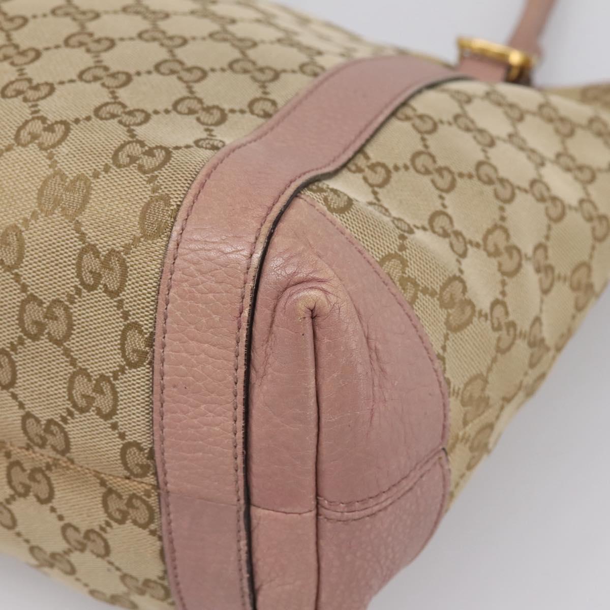 GUCCI GG Canvas Miss GG Tote Bag Beige Gold Tone 342591 Auth 198622