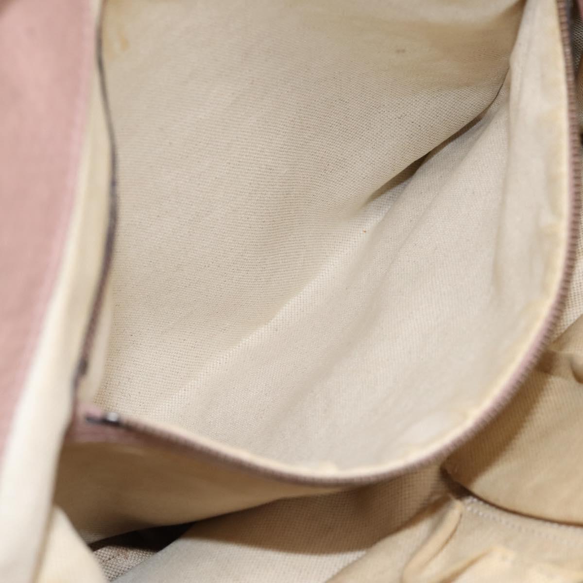 GUCCI GG Canvas Miss GG Tote Bag Beige Gold Tone 342591 Auth 198622