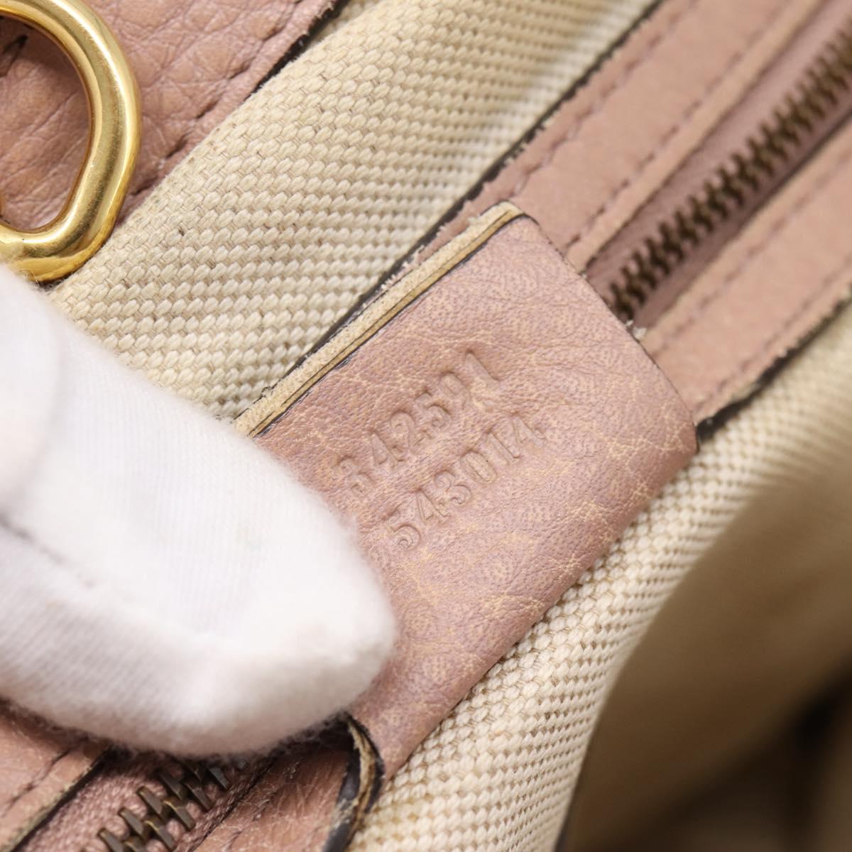 GUCCI GG Canvas Miss GG Tote Bag Beige Gold Tone 342591 Auth 198622