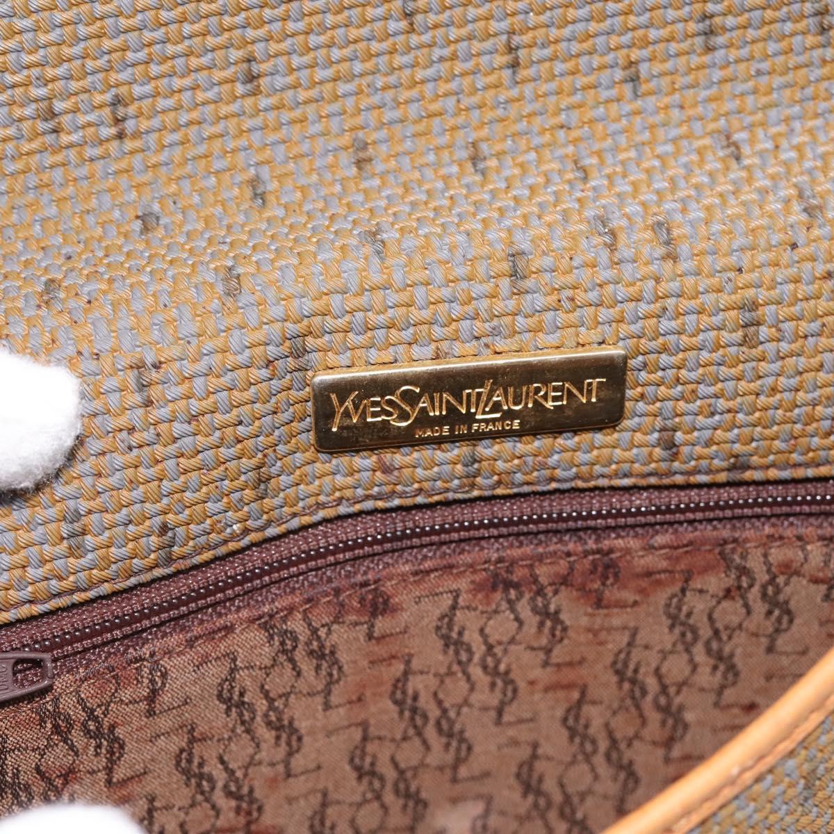 CELINE Shoulder Bag Canvas Brown Beige Auth 198630