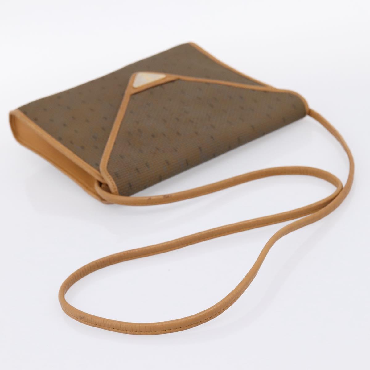 CELINE Shoulder Bag Canvas Brown Beige Auth 198630