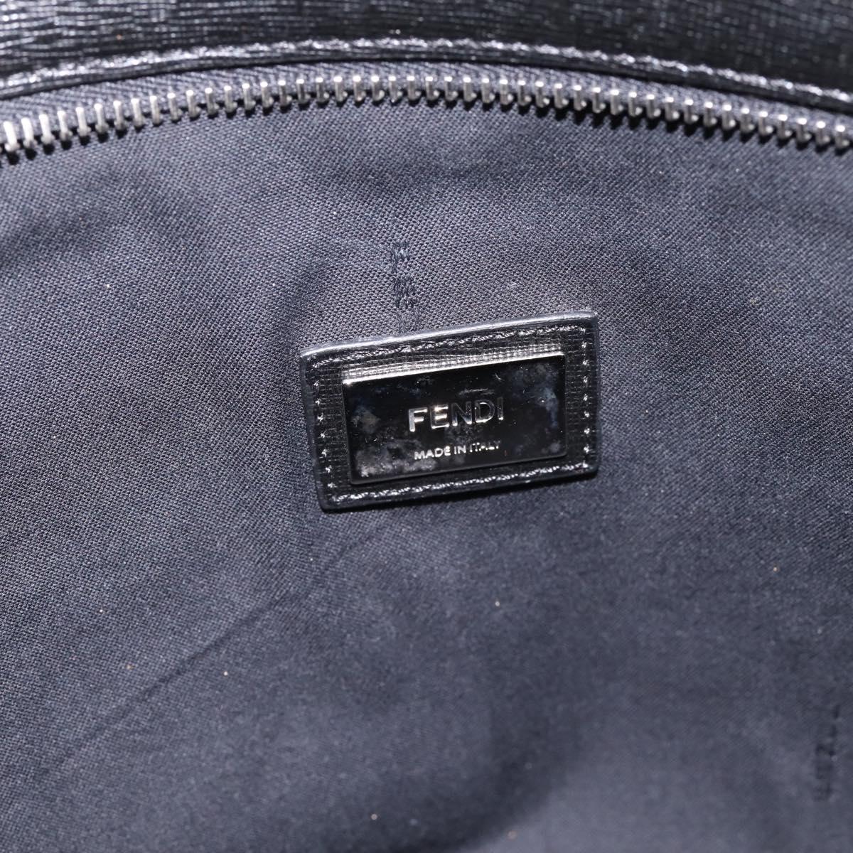 FENDI Tote Bag Leather Black Multicolor 8BH198 Auth 198636A