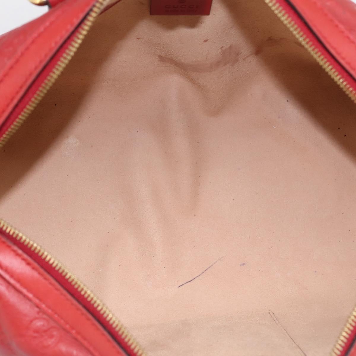 GUCCI GuccissimaGG Hand Bag Leather 2way Red Gold Tone 453573 Auth 198638
