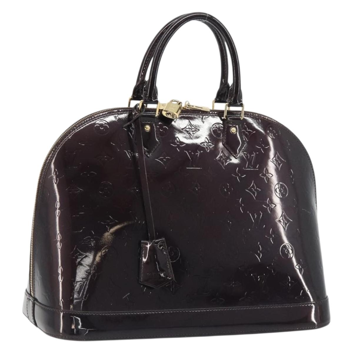 LOUIS VUITTON Monogram Vernis Alma GM Hand Bag Amarante M93595 LV Auth 198644V