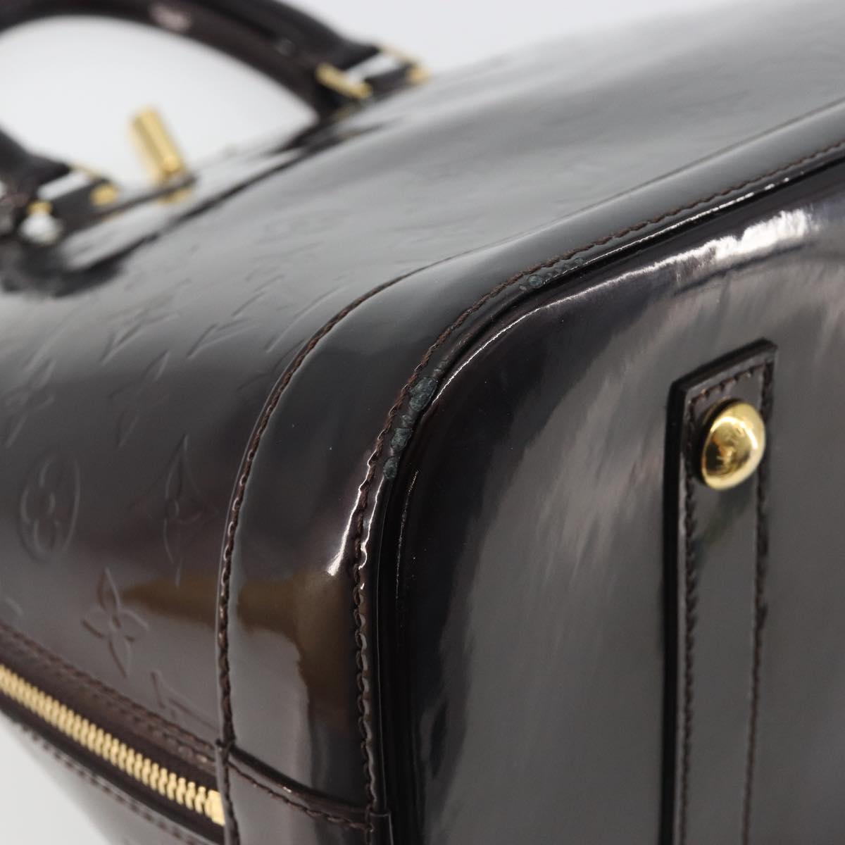 LOUIS VUITTON Monogram Vernis Alma GM Hand Bag Amarante M93595 LV Auth 198644V