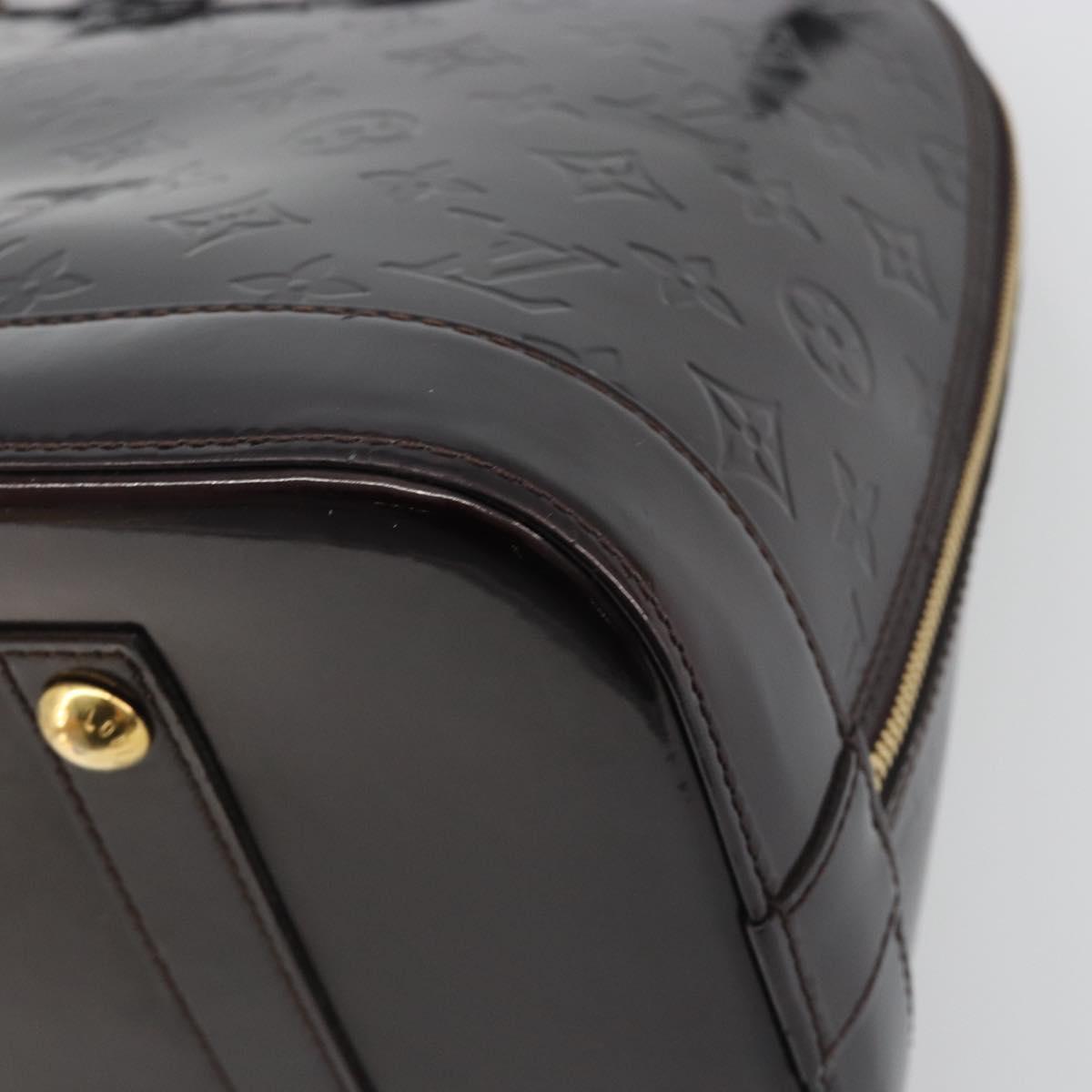 LOUIS VUITTON Monogram Vernis Alma GM Hand Bag Amarante M93595 LV Auth 198644V
