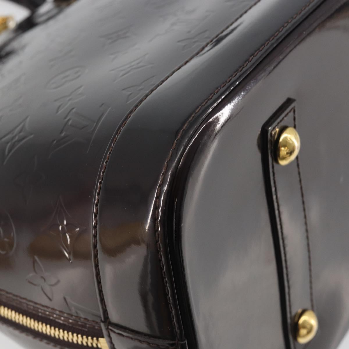 LOUIS VUITTON Monogram Vernis Alma GM Hand Bag Amarante M93595 LV Auth 198644V