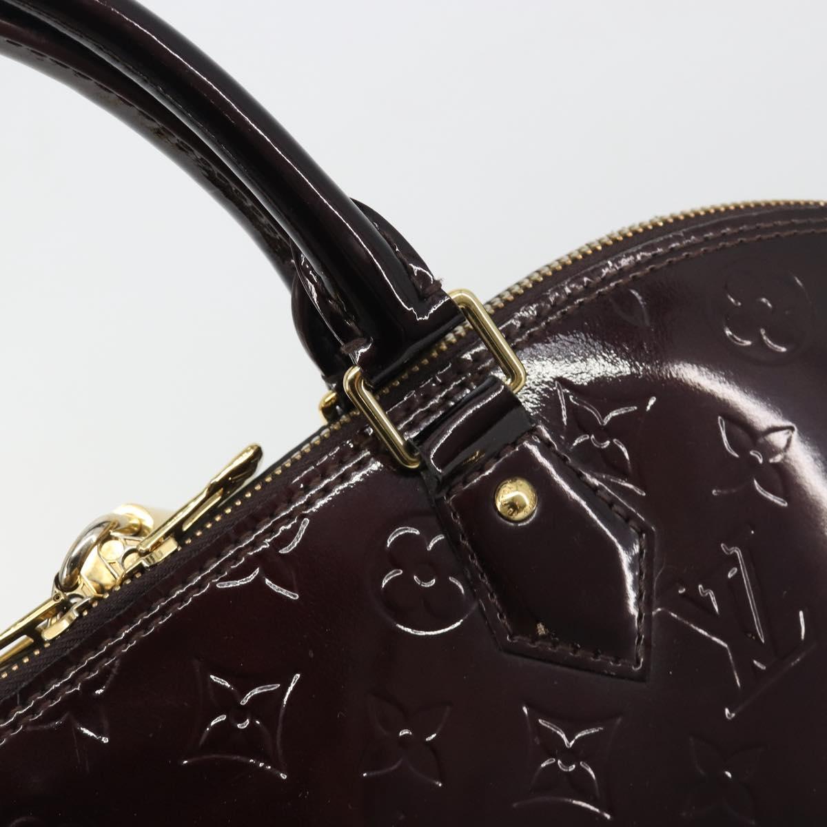 LOUIS VUITTON Monogram Vernis Alma GM Hand Bag Amarante M93595 LV Auth 198644V
