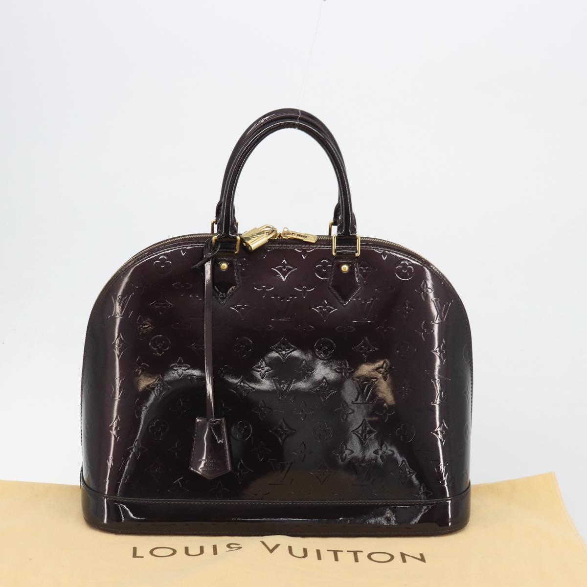 LOUIS VUITTON Monogram Vernis Alma GM Hand Bag Amarante M93595 LV Auth 198644V