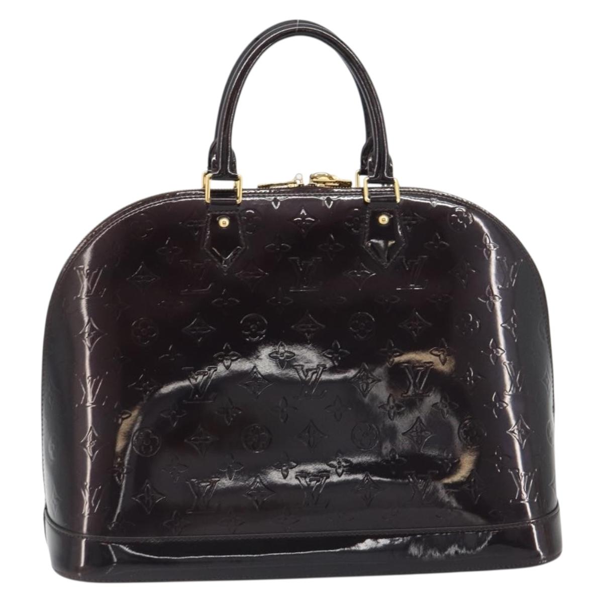 LOUIS VUITTON Monogram Vernis Alma GM Hand Bag Amarante M93595 LV Auth 198644V