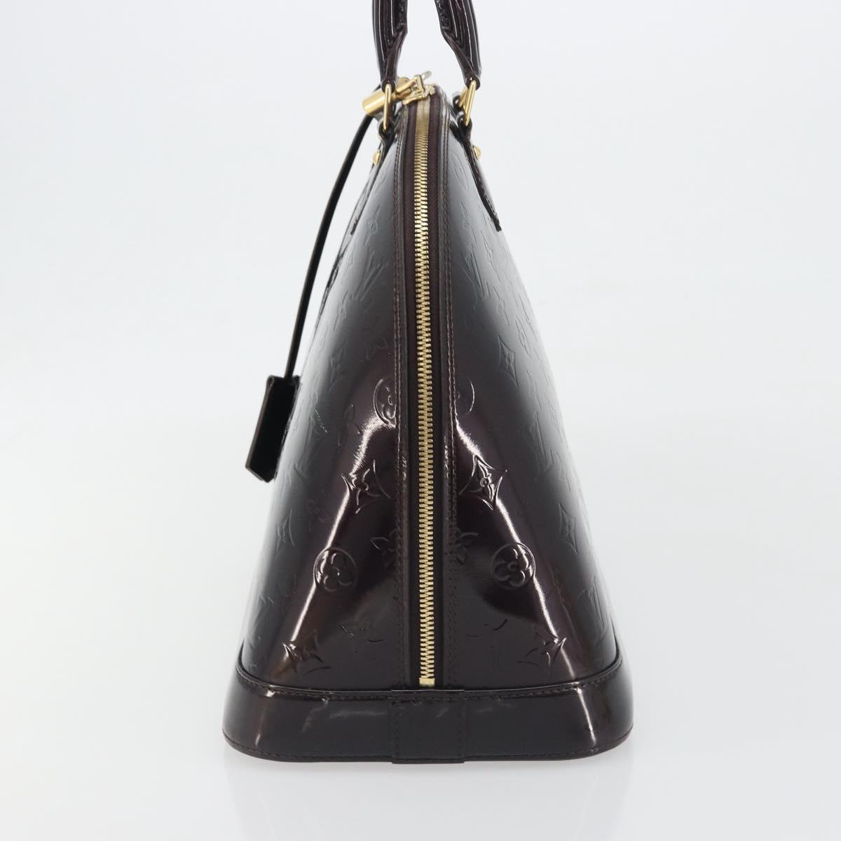 LOUIS VUITTON Monogram Vernis Alma GM Hand Bag Amarante M93595 LV Auth 198644V
