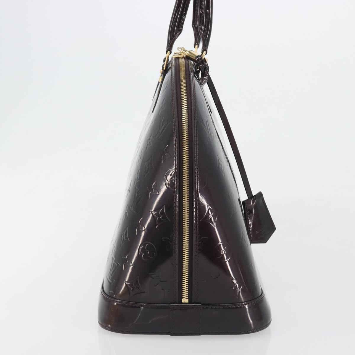 LOUIS VUITTON Monogram Vernis Alma GM Hand Bag Amarante M93595 LV Auth 198644V