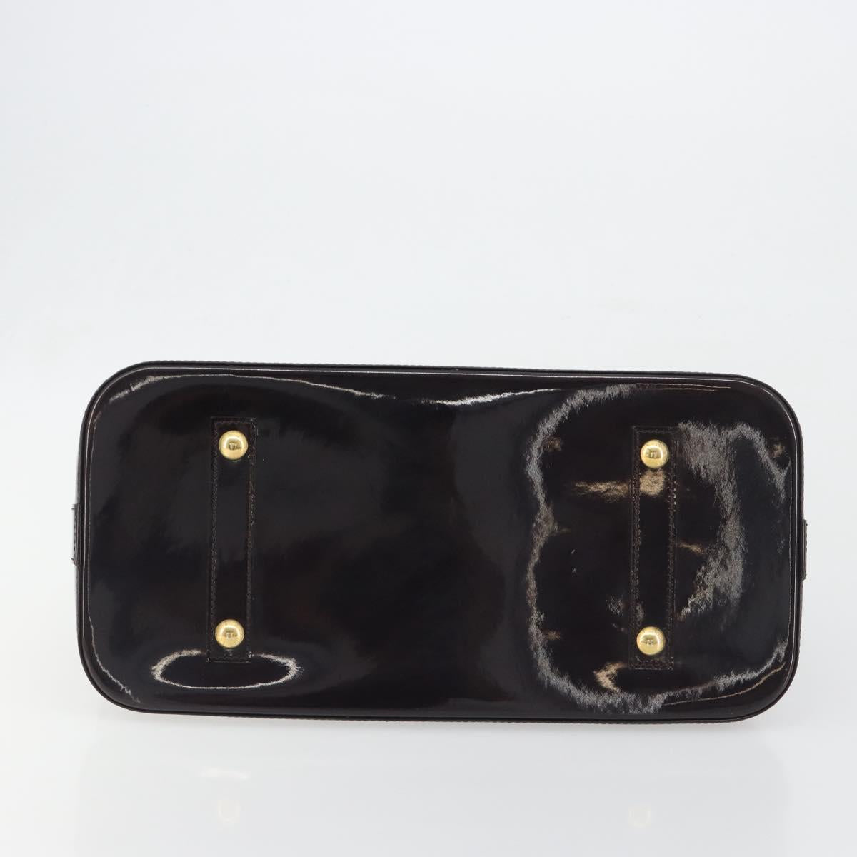 LOUIS VUITTON Monogram Vernis Alma GM Hand Bag Amarante M93595 LV Auth 198644V